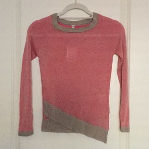 Pink and gray sweater, size XS. New with tag